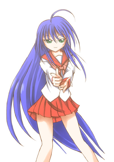 izumi konata, lucky star, tagme, 00s, school uniform, serafuku