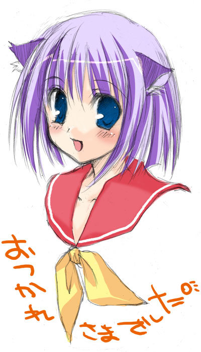 hiiragi kagami, lucky star, tagme, 00s, school uniform, serafuku