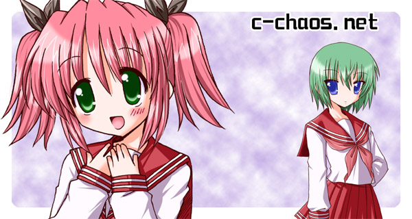 iwasaki minami, kobayakawa yutaka, lucky star, tagme, 00s, school uniform, serafuku