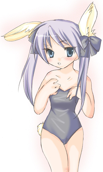 hiiragi kagami, lucky star, tagme, 00s, animal ears, playboy bunny
