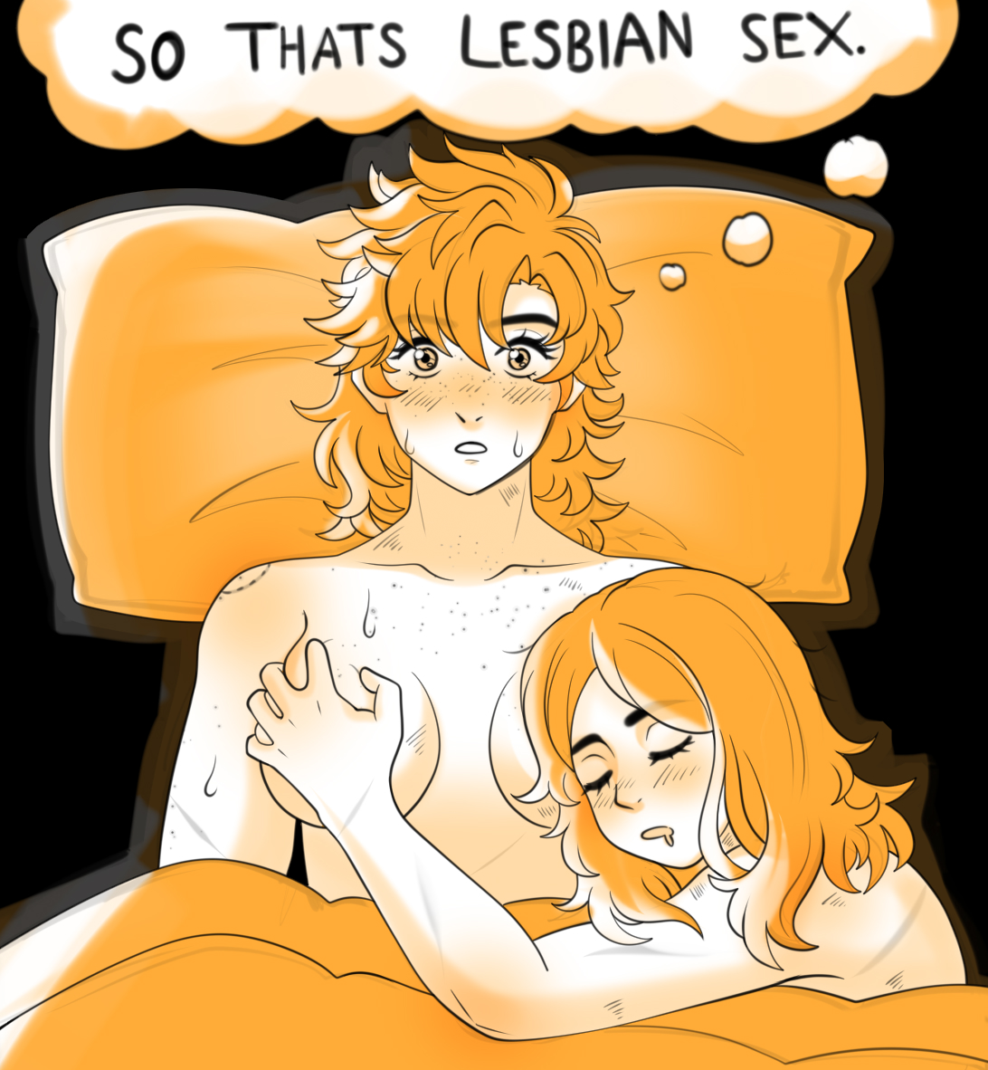 deebyfeeby, female kiran (fire emblem), kiran (fire emblem), sylvain jose gautier, fire emblem, fire emblem: three houses, nintendo, tagme, aftersex, bed, breasts, genderswap, genderswap (mtf), grabbing another's breast, groping, nude