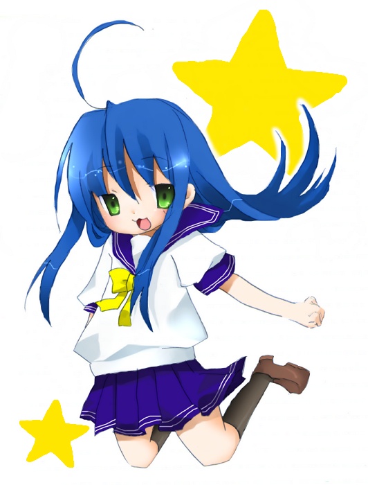 izumi konata, lucky star, tagme, 00s, school uniform, serafuku