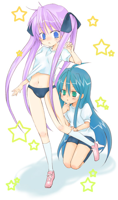 hiiragi kagami, izumi konata, lucky star, tagme, 00s