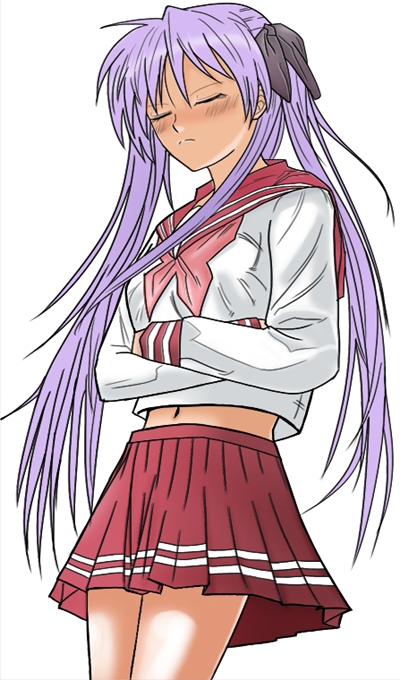 hiiragi kagami, lucky star, tagme, 00s, school uniform, serafuku