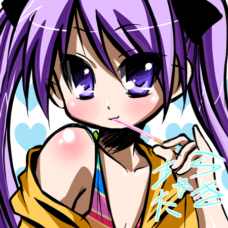 hiiragi kagami, lucky star, lowres, tagme, 00s, swimsuit