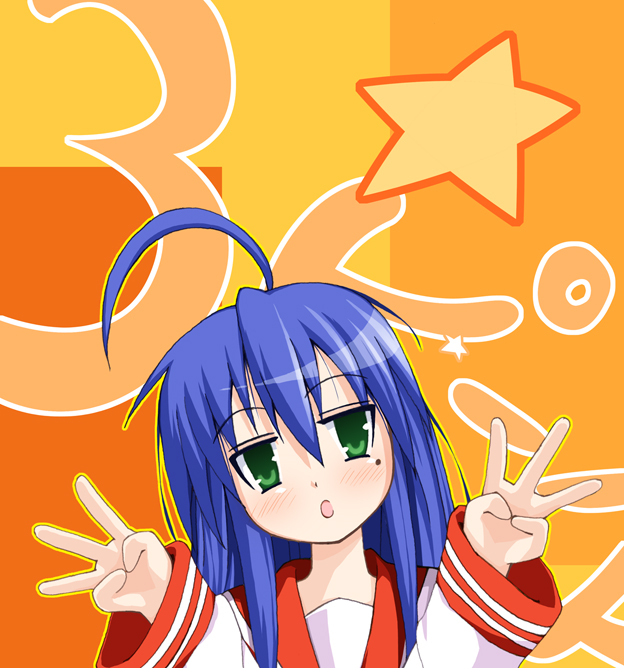 izumi konata, lucky star, tagme, 00s, school uniform, serafuku