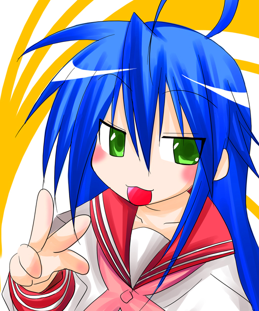izumi konata, lucky star, tagme, 00s, school uniform, serafuku