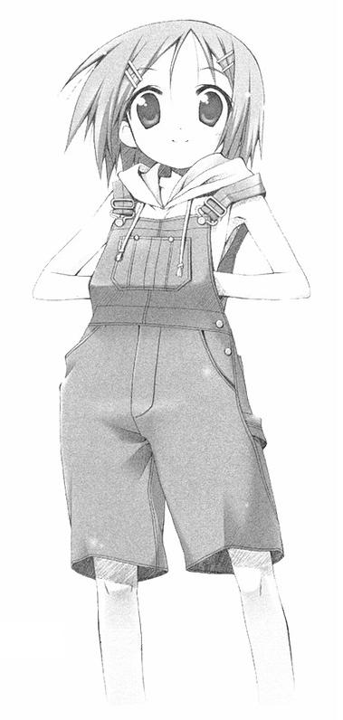 hiiragi tsukasa, lucky star, tagme, 00s, monochrome, sketch