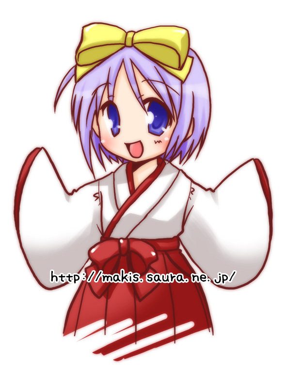 hiiragi tsukasa, lucky star, tagme, 00s, japanese clothes, miko