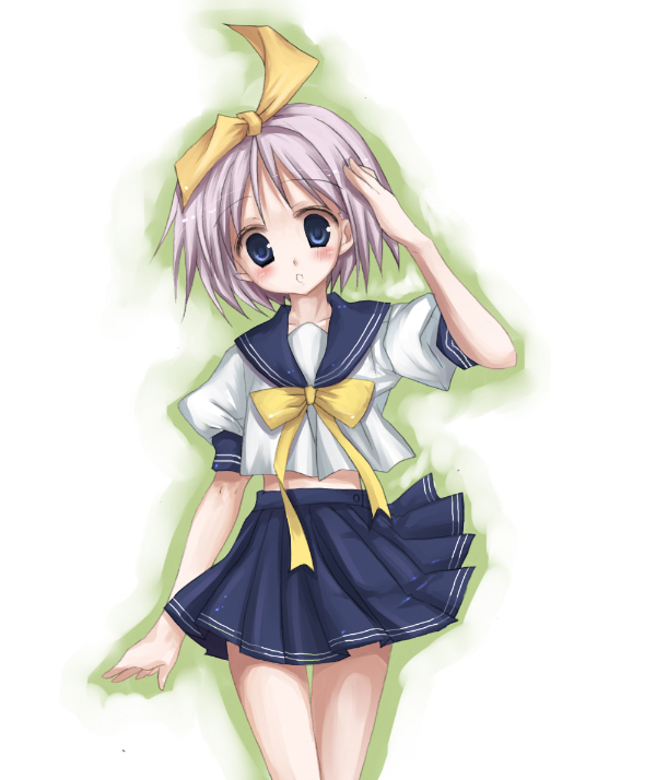 hiiragi tsukasa, lucky star, tagme, 00s, school uniform, serafuku
