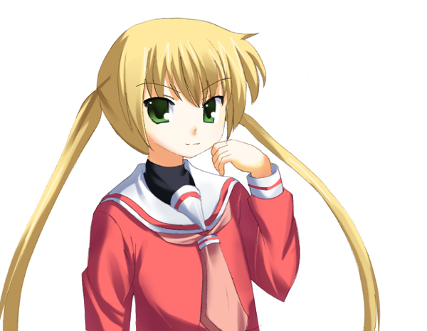 sanzen'in nagi, hayate no gotoku!, 00s, blonde hair, green eyes, school uniform, serafuku, twintails