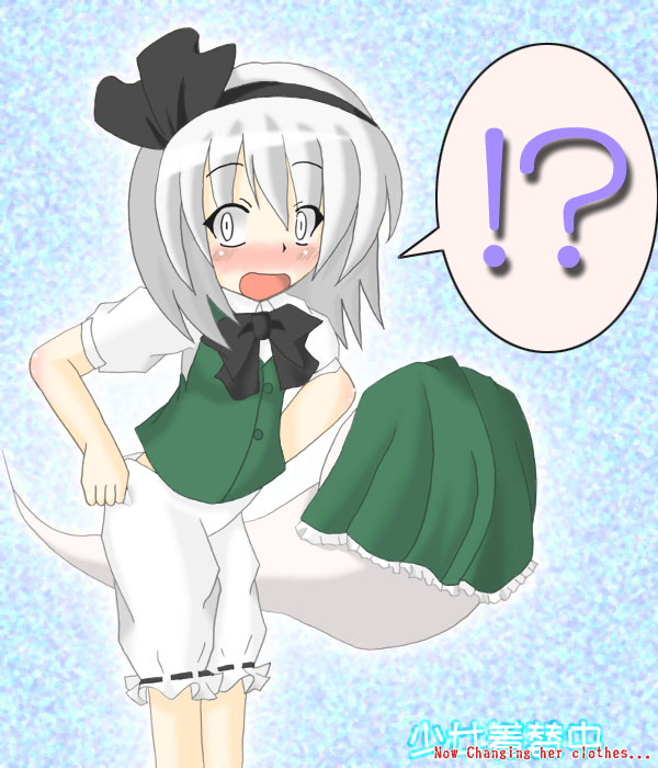 konpaku youmu, touhou, tagme, 1girl, female focus, skirt, solo, underwear