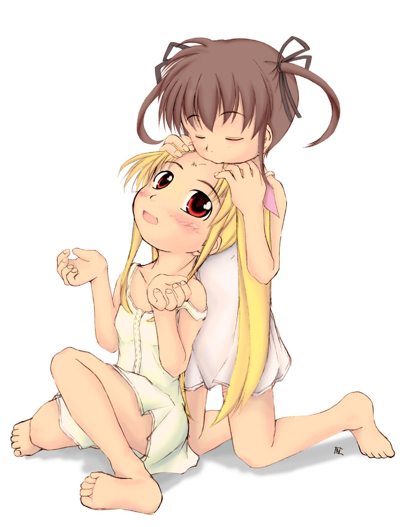 tagme, barefoot, blush, closed eyes, kiss