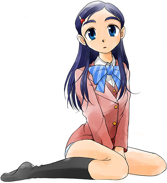 gofu, yukishiro honoka, futari wa precure, precure, tagme, 00s, school uniform, serafuku, simple background, white background