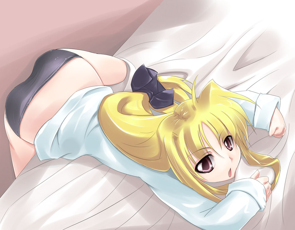 morisaki hichimi, fate testarossa, lyrical nanoha, mahou shoujo lyrical nanoha, tagme, 00s, panties, underwear