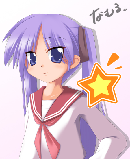 hiiragi kagami, lucky star, tagme, 00s, school uniform, serafuku