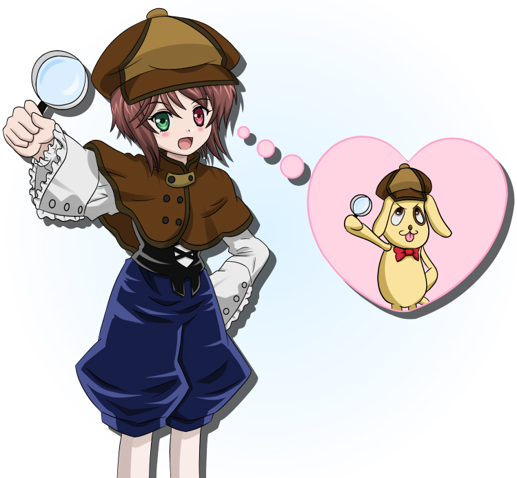 kunkun, souseiseki, rozen maiden, 00s, brown hair, short hair