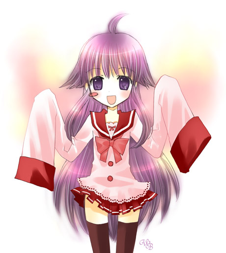 shima yukiwa, black legwear, tagme, ahoge, serafuku, thighhighs