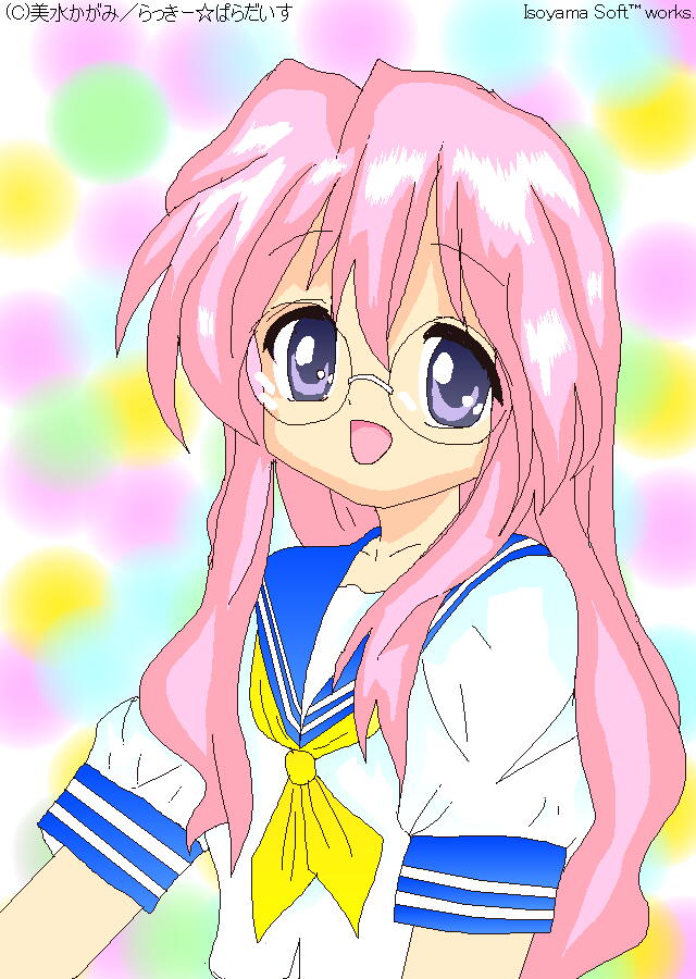 takara miyuki, lucky star, tagme, 00s, glasses, school uniform, serafuku