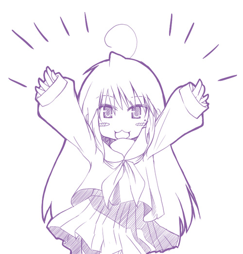 hane (hanegoya), izumi konata, lucky star, 00s, monochrome, school uniform, serafuku, sketch