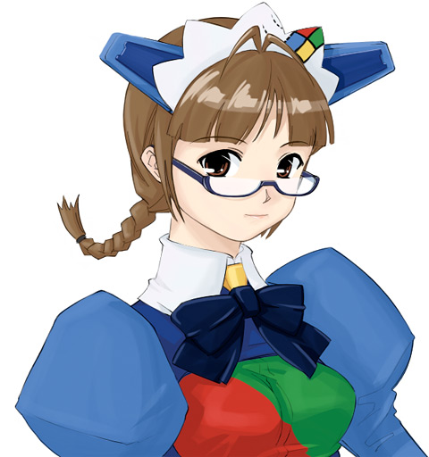 takahashi ren, os-tan, tagme, braid, glasses