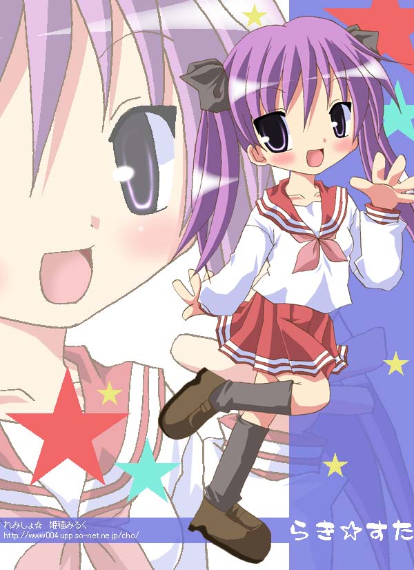 hiiragi kagami, lucky star, tagme, 00s, school uniform, serafuku