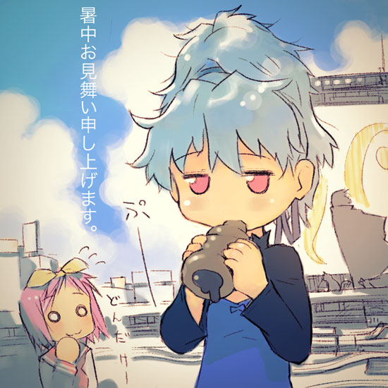 hiiragi tsukasa, yin (darker than black), darker than black, lucky star, tagme, 00s, crossover