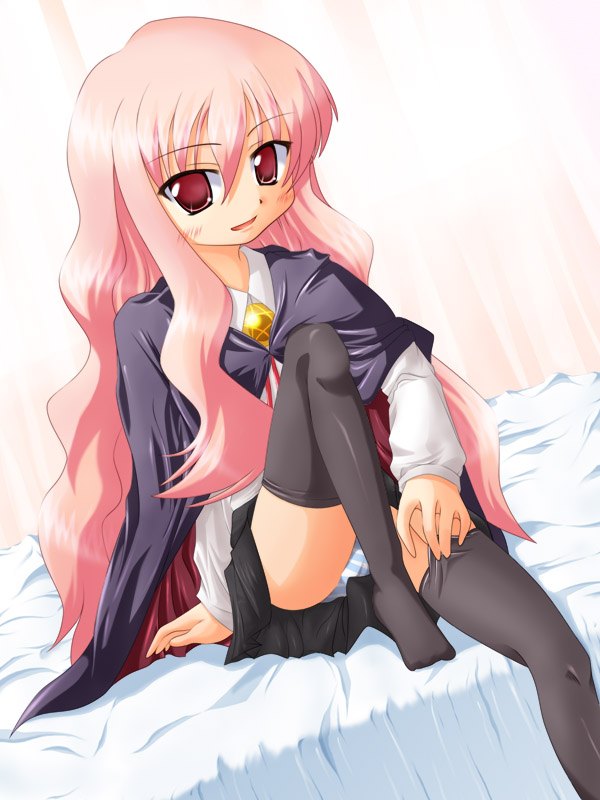 louise francoise le blanc de la valliere, zero no tsukaima, artist request, 00s, panties, red eyes, thighhighs, underwear