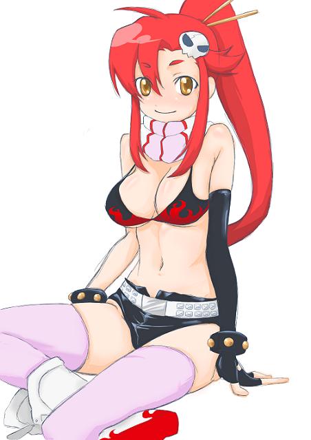 norere, yoko littner, tengen toppa gurren lagann, tagme, 00s, red hair, thighhighs