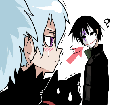 oso (toolate), hei (darker than black), mao (darker than black), yin (darker than black), darker than black, lowres, 00s, black cat, cat