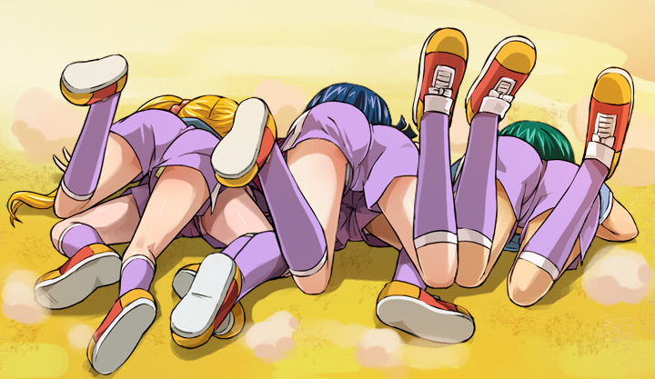 haruyama kazunori, akimoto komachi, kasugano urara (yes! precure 5), minazuki karen, natsuki rin, yumehara nozomi, precure, yes! precure 5, tagme, 00s, upshorts
