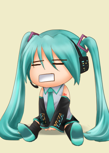 sinko (sinsin), hatsune miku, vocaloid, lowres, 1girl, aqua hair, female focus, long hair, solo, thighhighs, twintails, very long hair