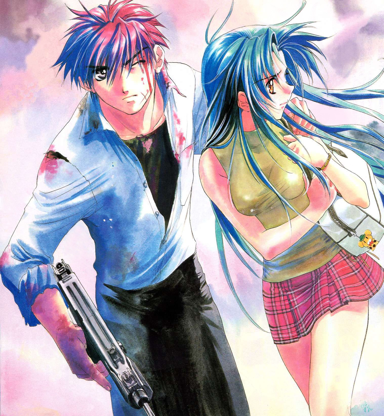 chidori kaname, sagara sousuke, full metal panic!, highres, tagme, 00s