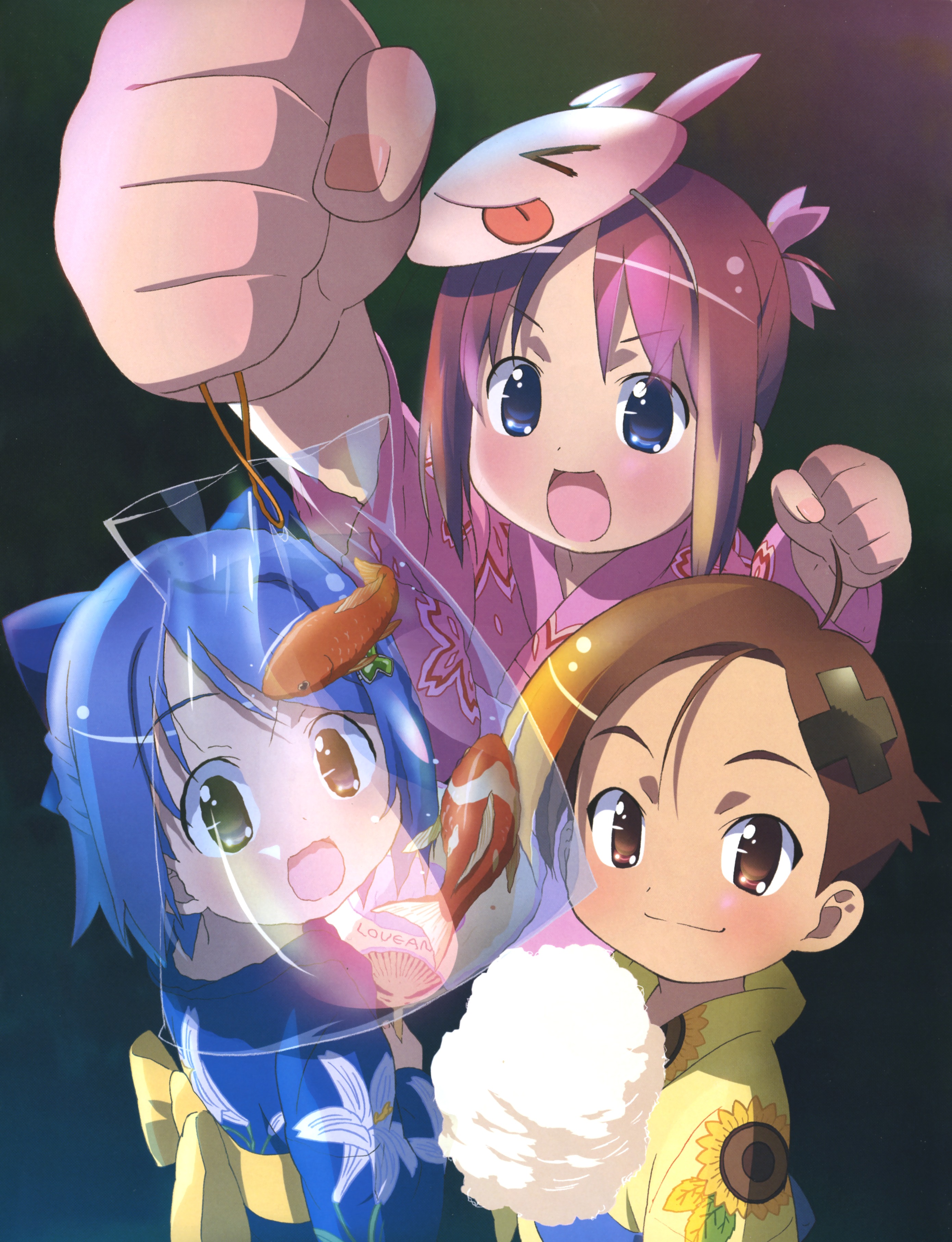 amamiya manami, inamori mika, uehara mutsuki, gakuen utopia manabi straight!, absurdres, highres, 00s