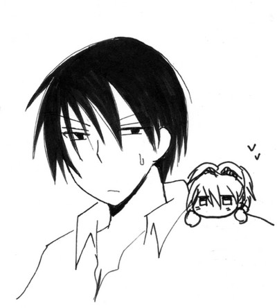hei (darker than black), yin (darker than black), darker than black, lowres, tagme, 00s, monochrome, sketch