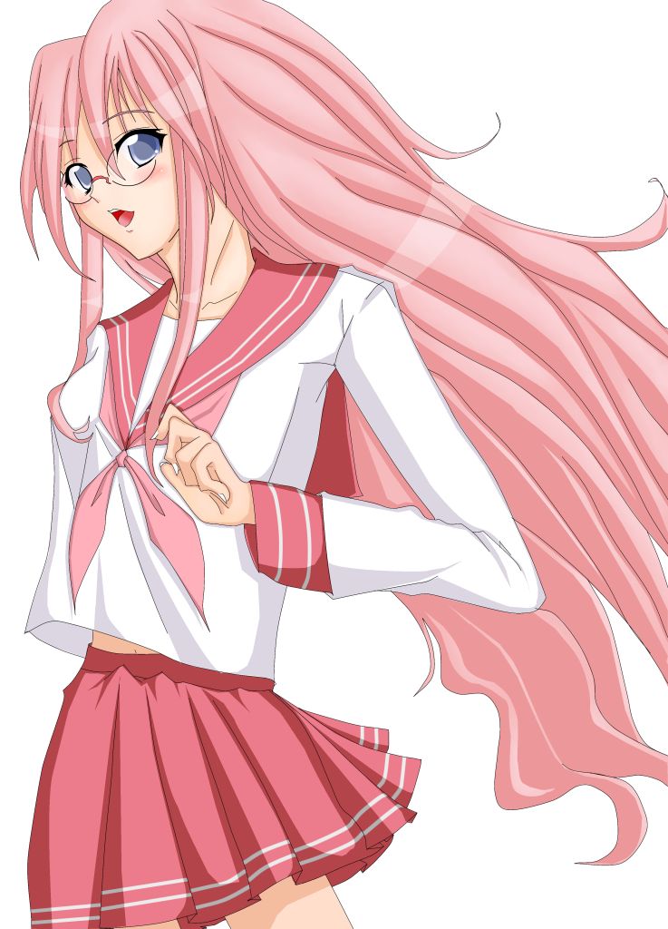 takara miyuki, lucky star, tagme, 00s, glasses, school uniform, serafuku