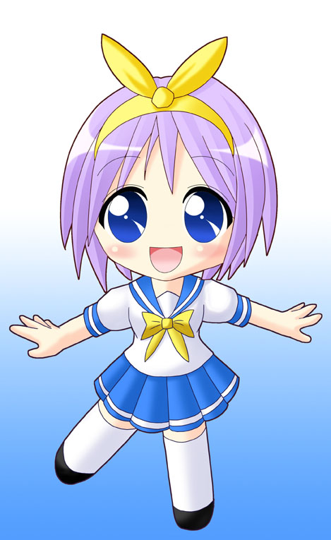 hiiragi tsukasa, lucky star, tagme, 00s, school uniform, serafuku