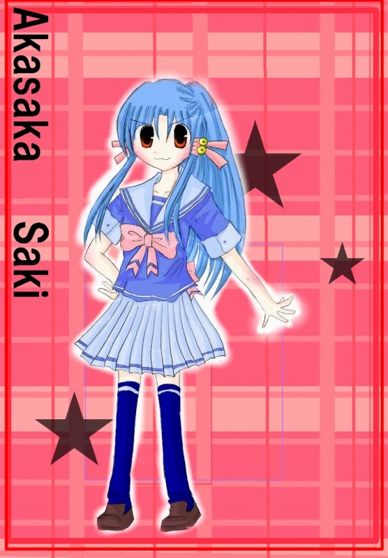 akasaka saki, aoba kozue, mahoraba, tagme, 00s, school uniform, serafuku