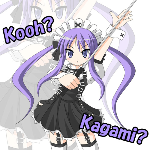 hiiragi kagami, kooh (pangya), lucky star, pangya, lowres, tagme, 00s, crossover