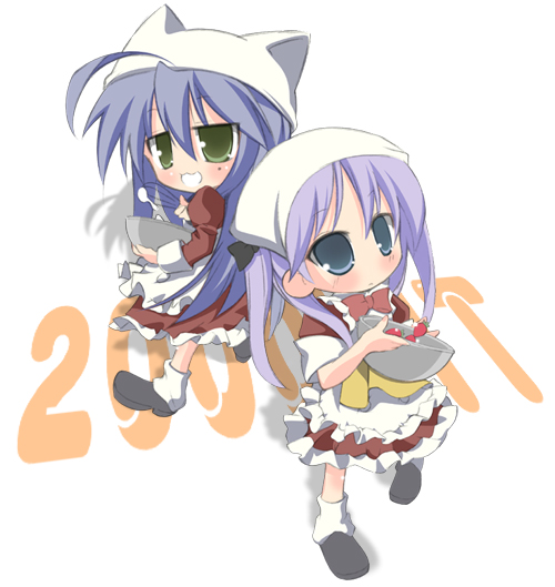 hiiragi kagami, izumi konata, lucky star, tagme, 00s
