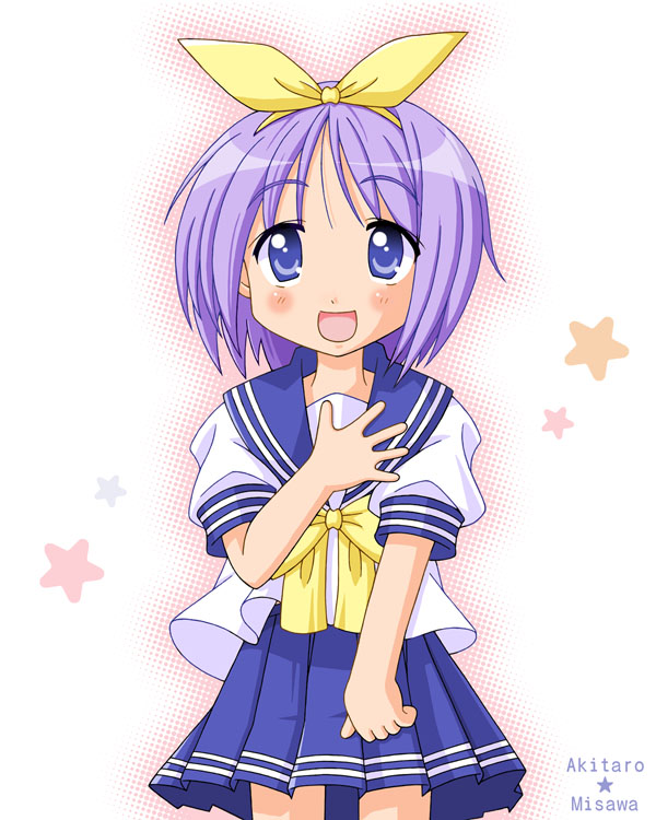 misawa akitarou, hiiragi tsukasa, lucky star, tagme, 00s, school uniform, serafuku