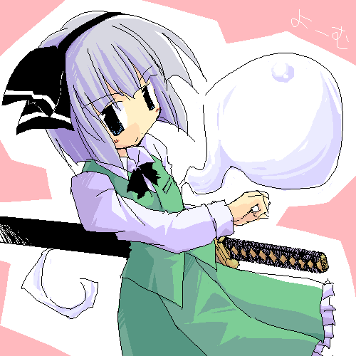 konpaku youmu, touhou, lowres, tagme, 1girl, female focus, skirt, solo