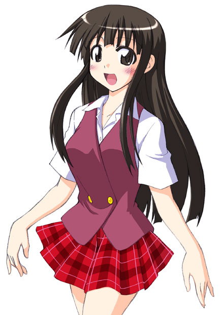 konoka, mikagami sou, konoe konoka, mahou sensei negima!, 00s, plaid clothes, plaid skirt, school uniform, serafuku, skirt, solo