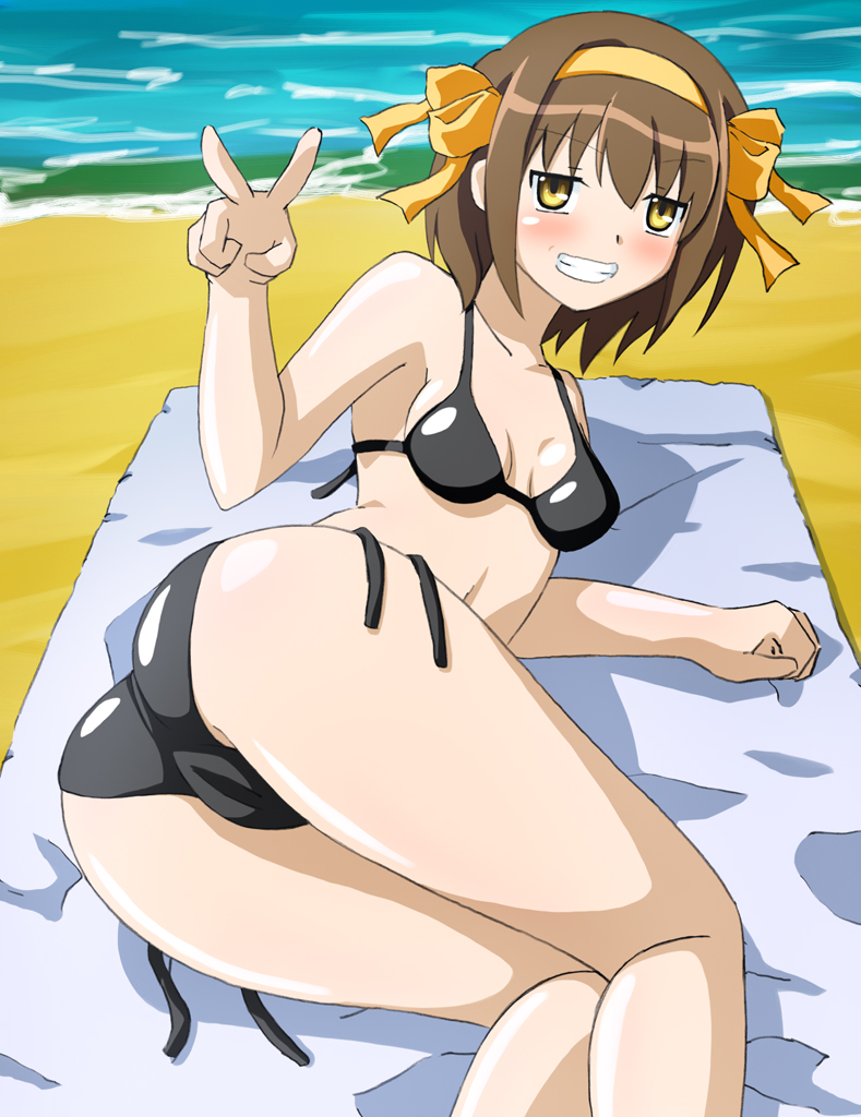 suzumiya haruhi, suzumiya haruhi no yuuutsu, tagme, 00s, swimsuit