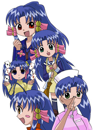 akasaka saki, aoba kozue, kanazawa nanako, konno natsume, midorikawa chiyuri, mahoraba, lowres, 00s, nurse, school uniform, serafuku