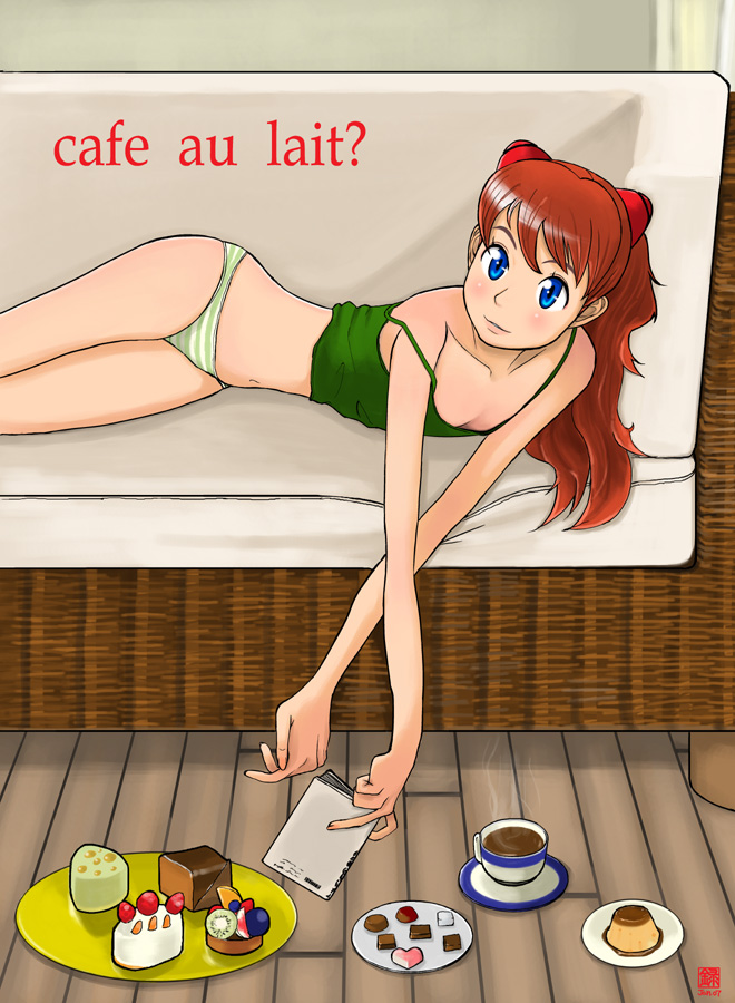 souryuu asuka langley, neon genesis evangelion, tagme, panties, underwear