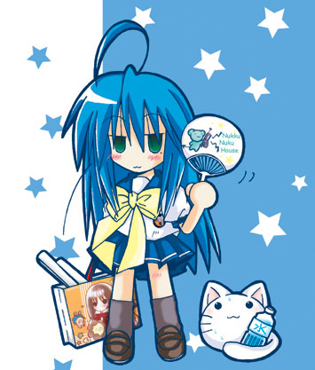 izumi konata, lucky star, lowres, tagme, 00s, school uniform, serafuku