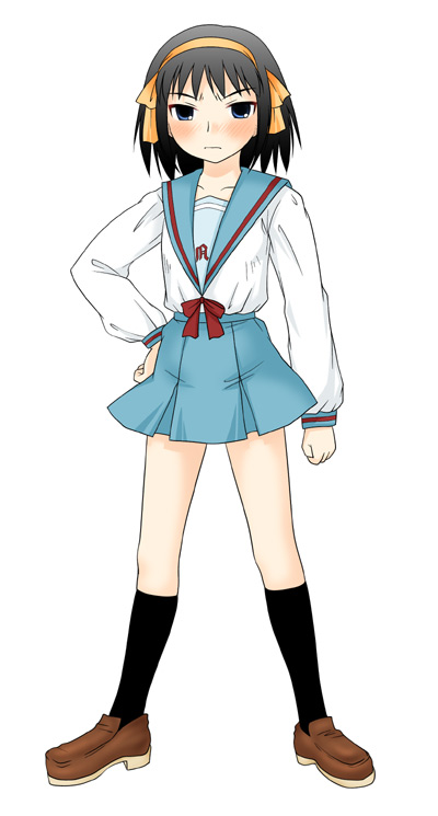 suzumiya haruhi, suzumiya haruhi no yuuutsu, tagme, 00s, school uniform, serafuku