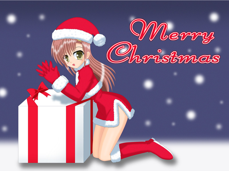katsura hinagiku, hayate no gotoku!, tagme, 00s, bow, christmas, snow