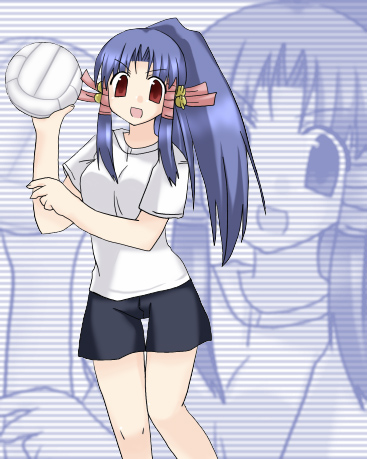 akasaka saki, aoba kozue, mahoraba, lowres, tagme, 00s, gym uniform